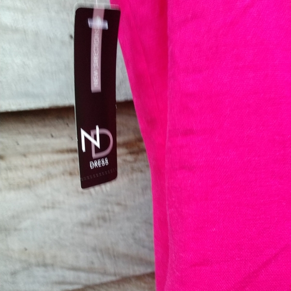 NWT🆕 New Directions Dress Sleeveless Pleated Criss Cross Front Pink Size 8 NWT - Picture 11 of 12